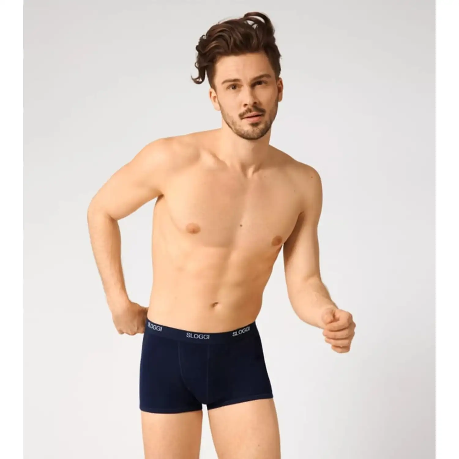 10004753-0080 sloggi men Basic Short blauw - Afbeelding 2
