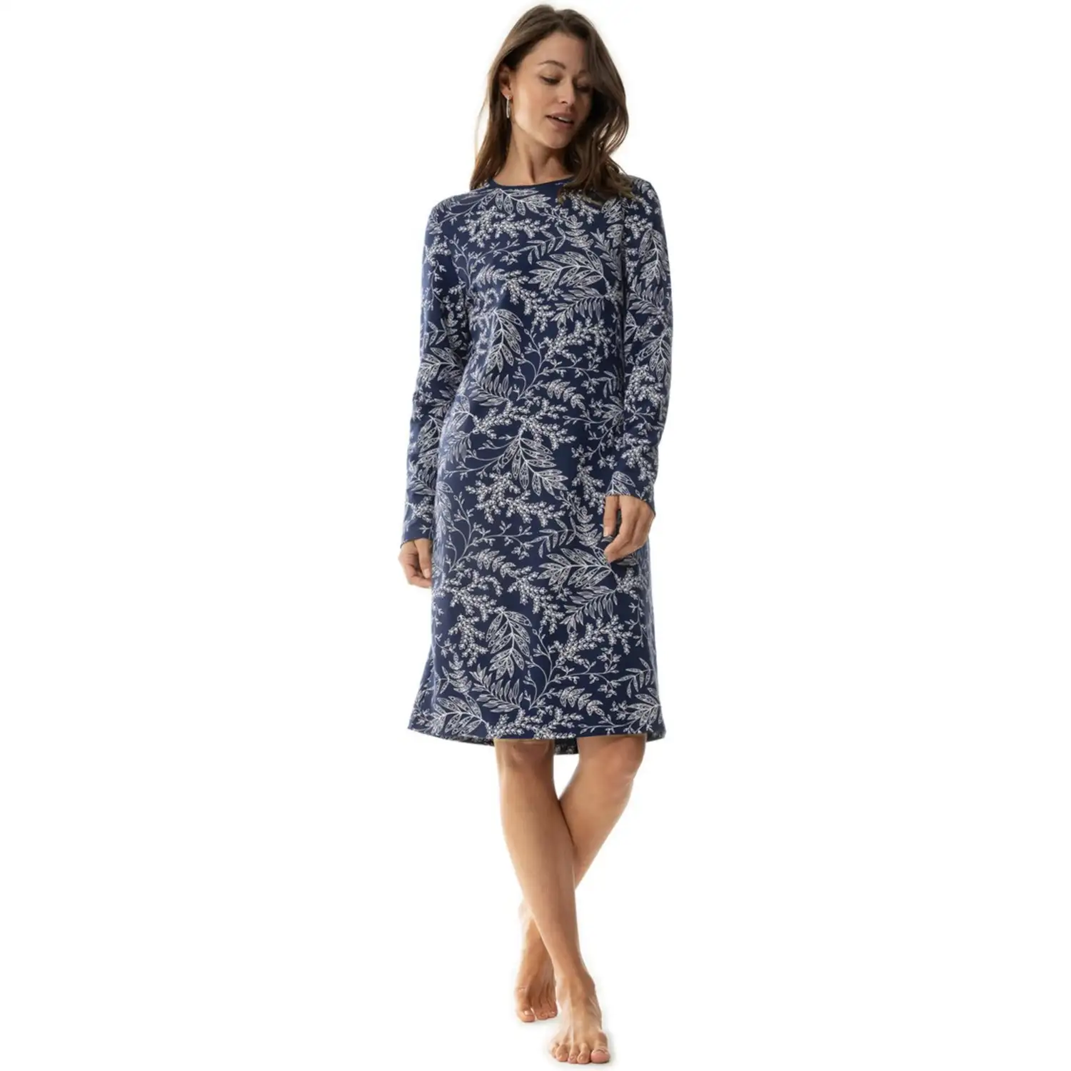 Mey sleepshirt long sleeve night blue - Afbeelding 2