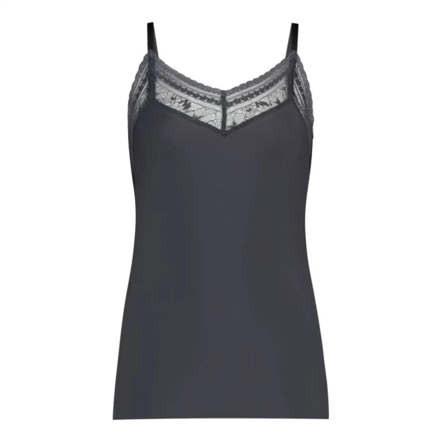 32526-1549 TEN CATE SECRETS Spaghetti top lace anthracite