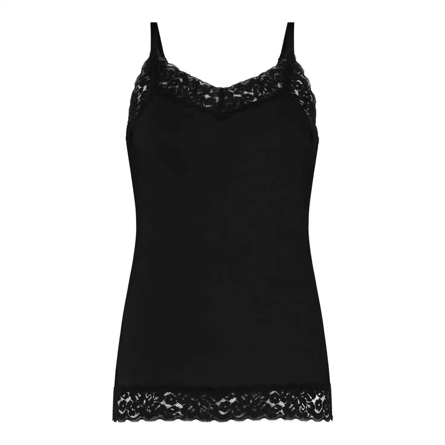31912-090 Ten Cate secrets spaghetti top lace black