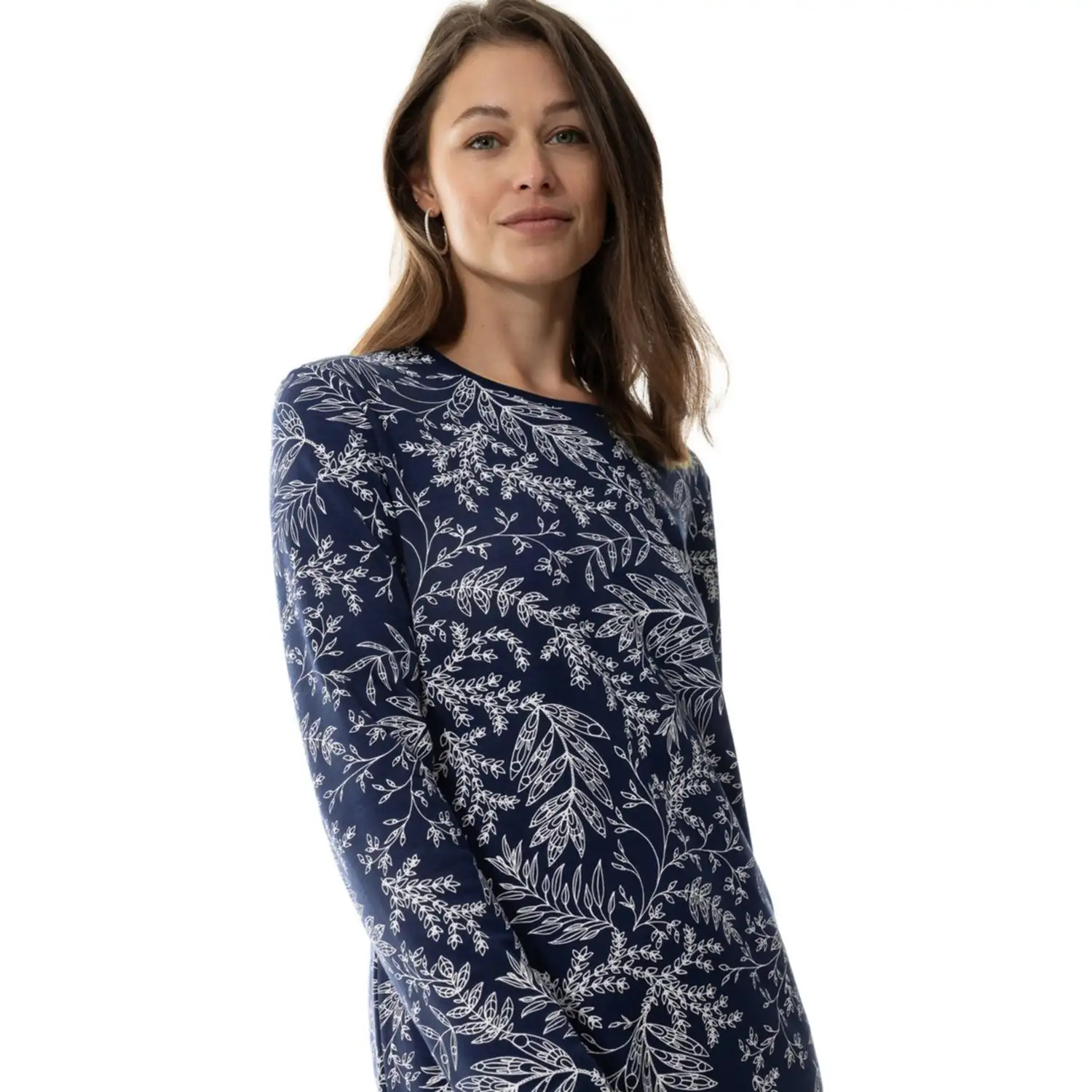 Mey sleepshirt long sleeve night blue - Afbeelding 4