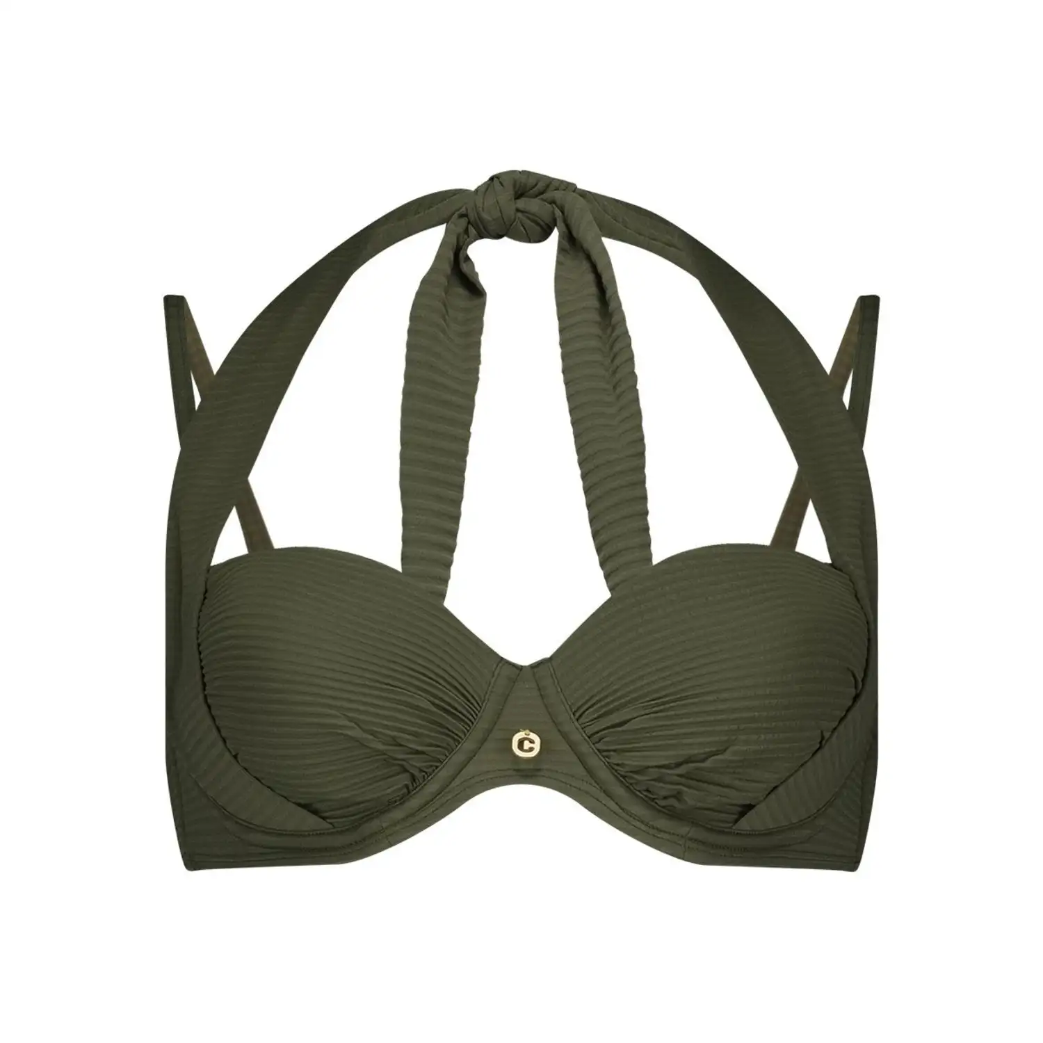 60403-2186 TEN CATE BEACH Bikini top multiway padded wired deep olive