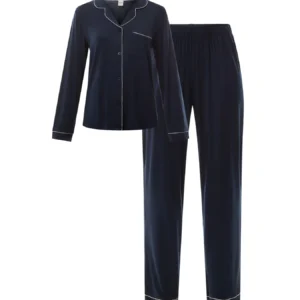 CW91017RPLN20 Chelsea Peers Long Button Up Set blauw