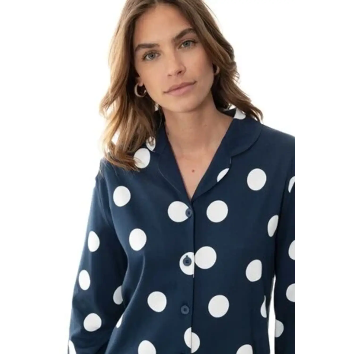 Mey sleepshirt long sleeve night blue - Afbeelding 2