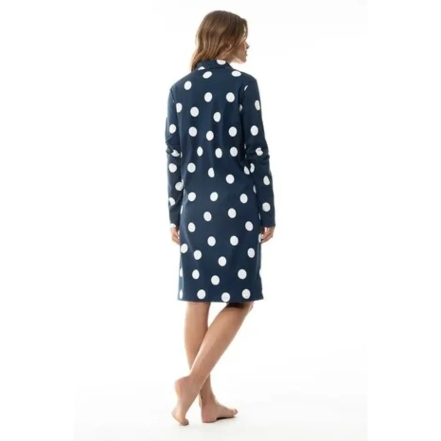 Mey sleepshirt long sleeve night blue - Afbeelding 4