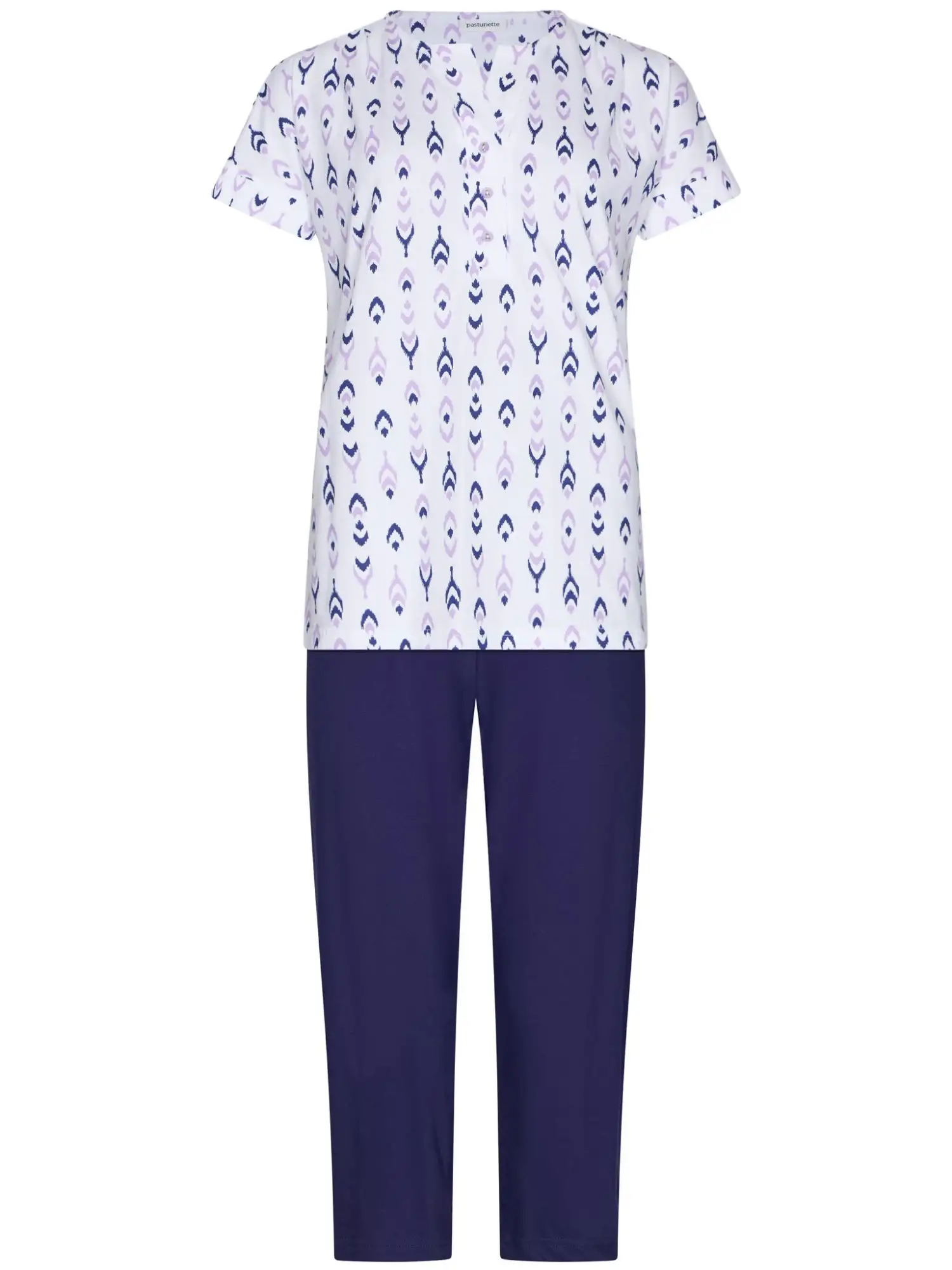 121261-144-1-520 Pastunette km pyjama capri blauw