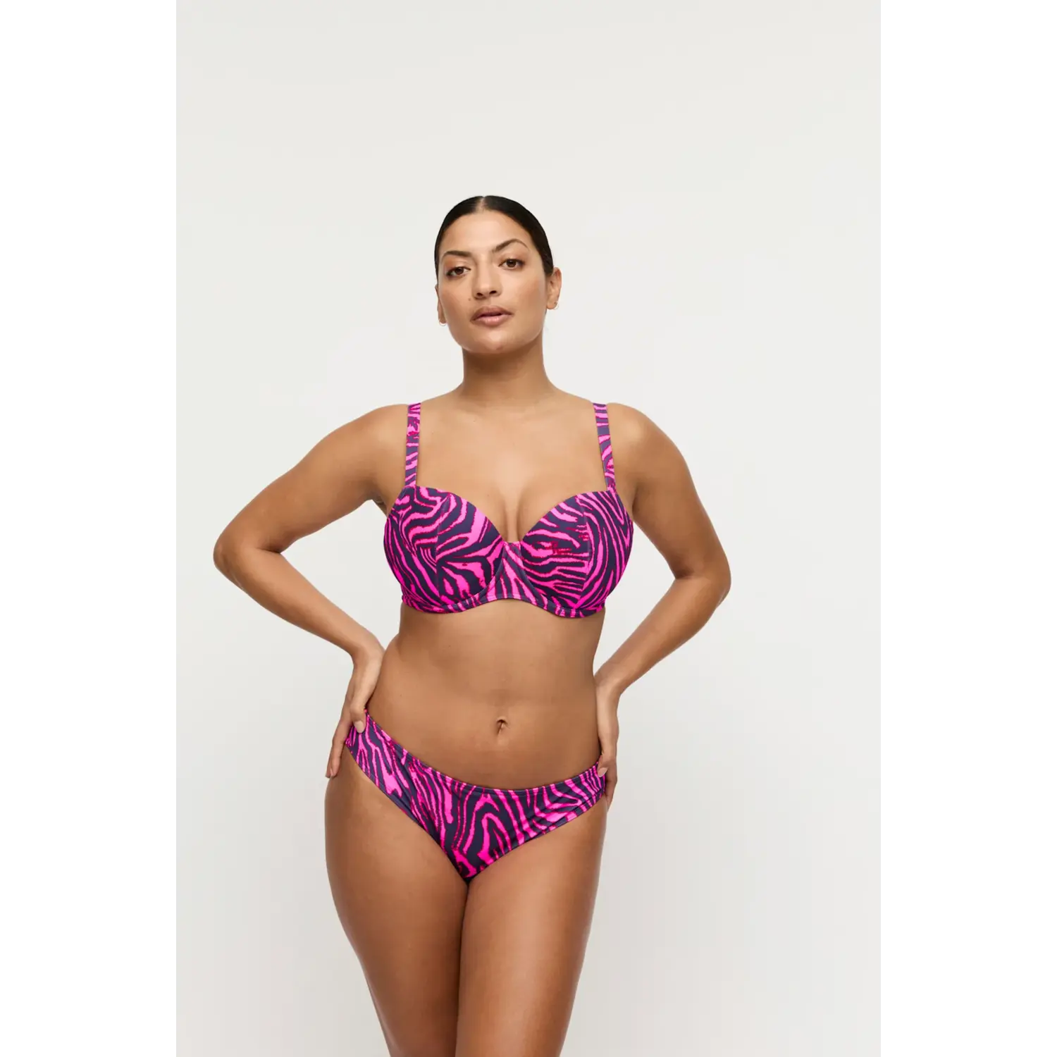 4013716-HPZ Primadonna Swim MALABO voorgevormde bikinitop hot pink zebra - Afbeelding 4
