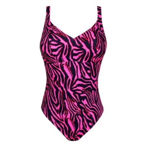 4013737-HPZ Primadonna Swim MALABO badpak hot pink zebra
