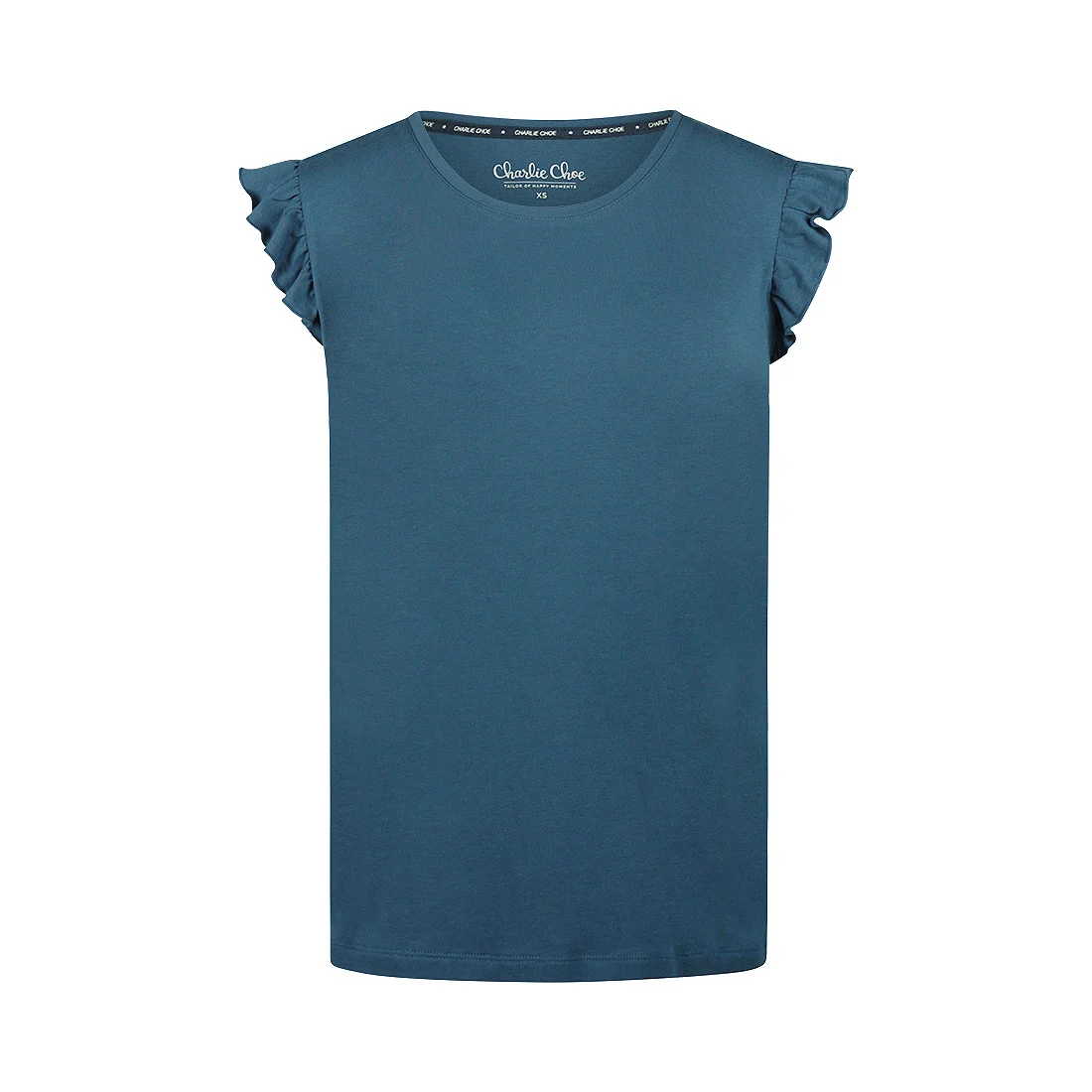 59106-38 Charlie Choe boxy t-shirt km blauw