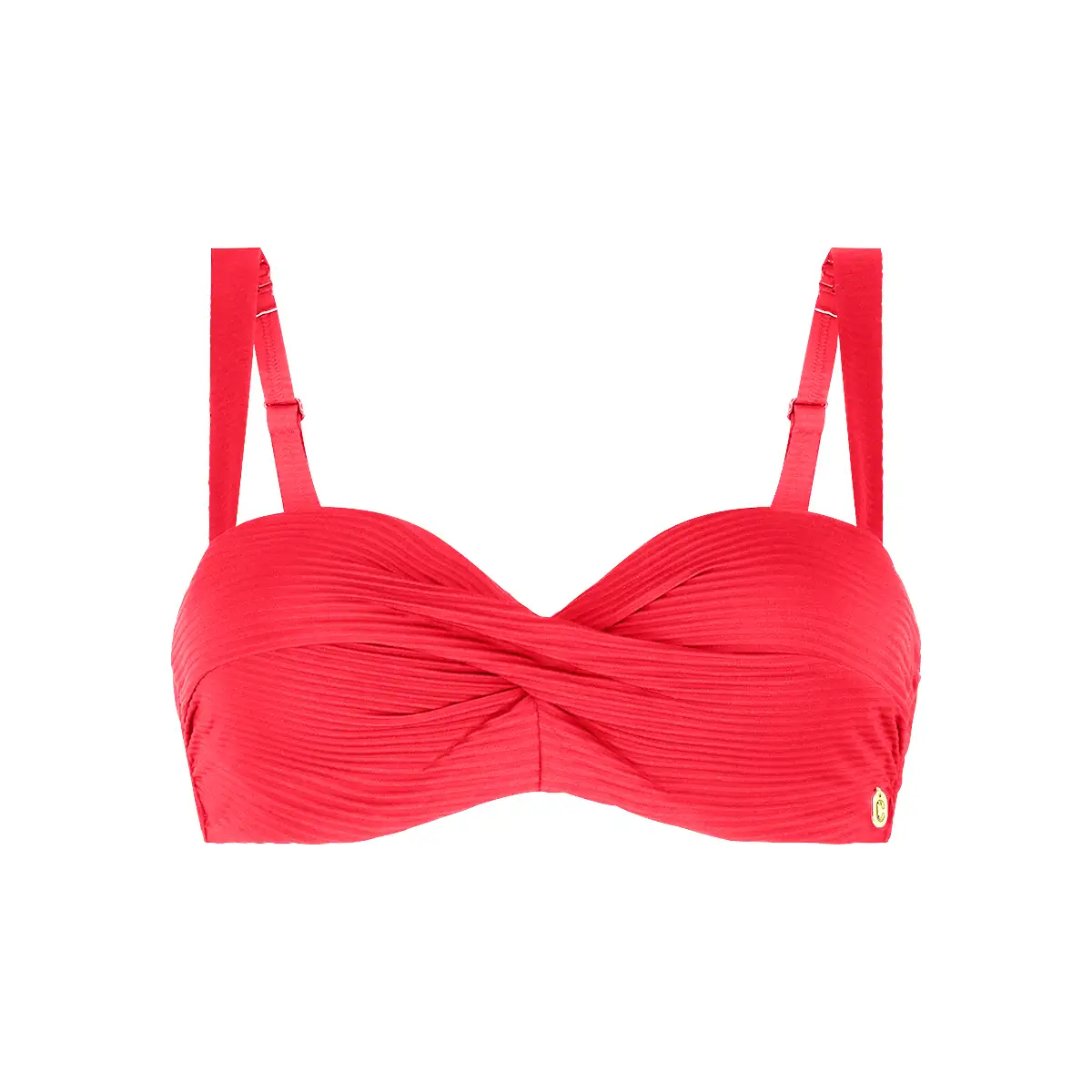 60658-1524 Ten Cate Swim Bikini top twisted padded wired bright red