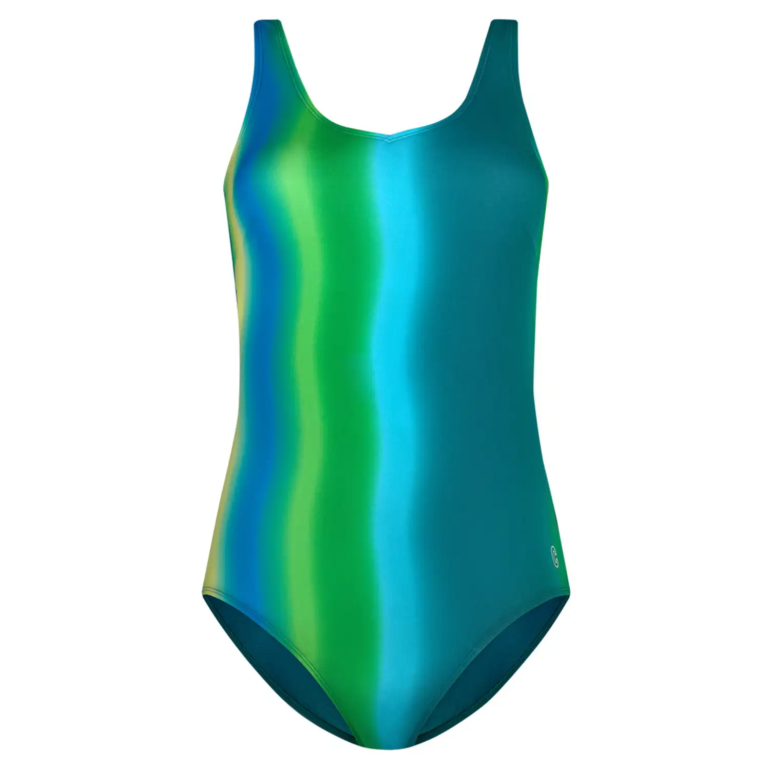 60255-6060 TEN CATE SWIM Swimsuit v-neck soft cup botanical gradient