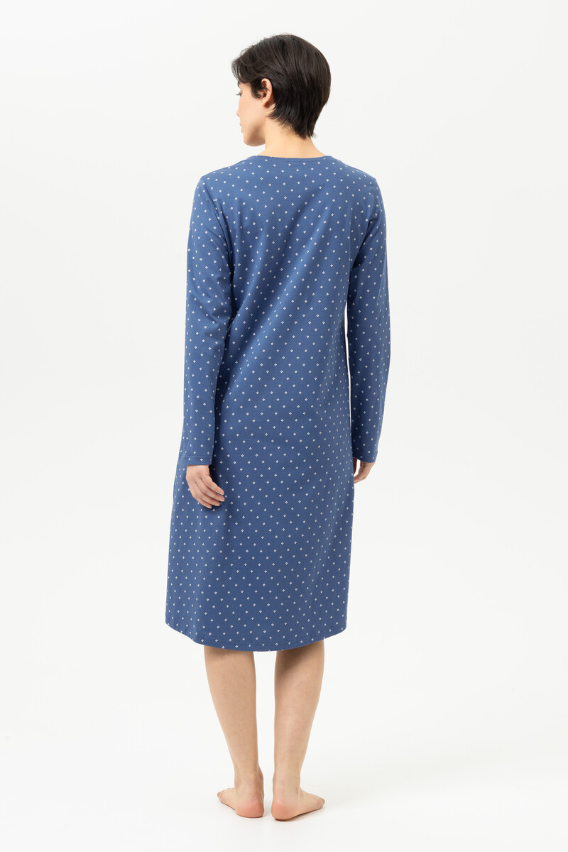 1230174-1820 Mey Polka dreams nachthemd ls midnight blue - Afbeelding 3