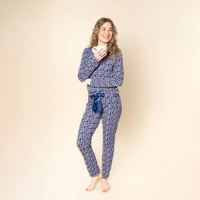 M61144-38 Charlie Choe Dames Pyjama Shirt Lila - Afbeelding 3