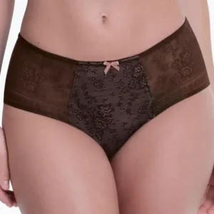 1355-768 Anita RF Fleur Tailleslip chocolate