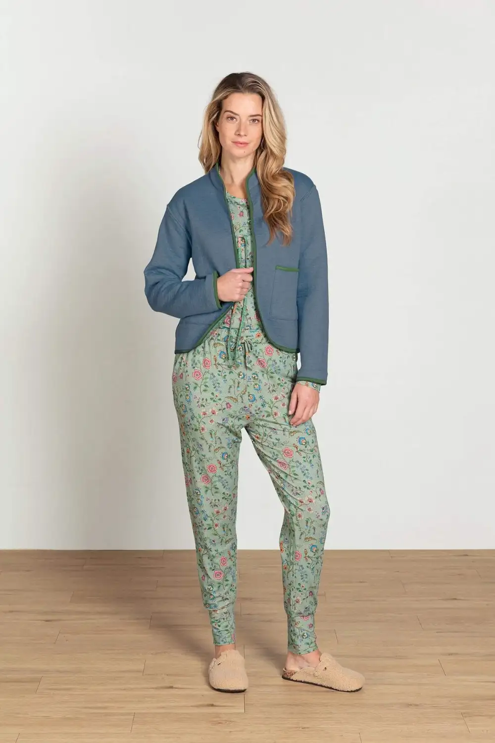 51.600-groen Pip Bobien long trousers Flora bagalore groen - Afbeelding 2