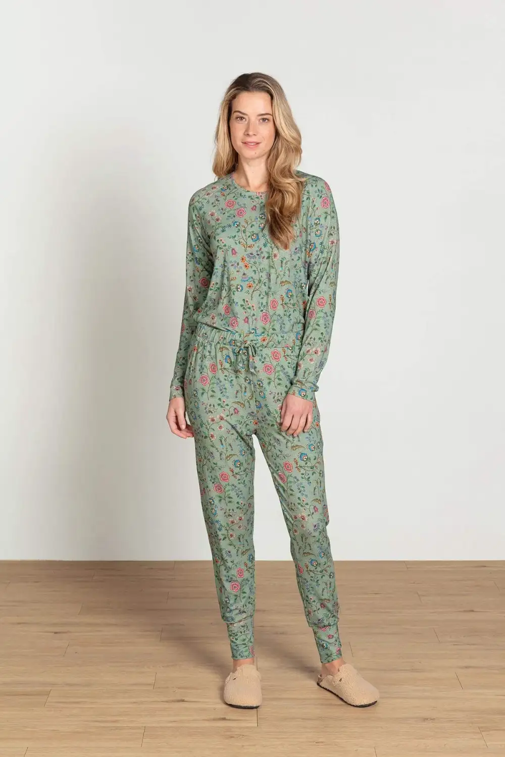 51.600-groen Pip Bobien long trousers Flora bagalore groen - Afbeelding 3