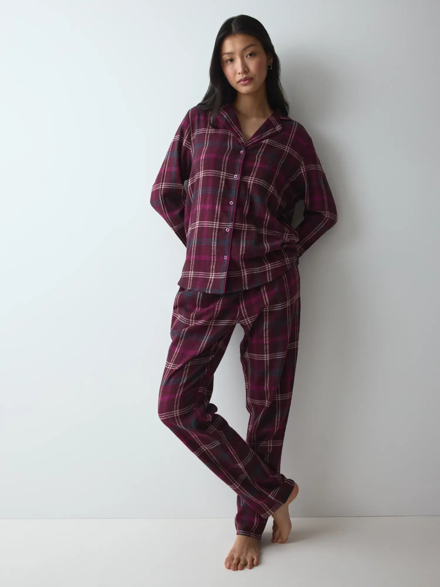 10225075-M006 Triumph boyfriend pyjama flanel - Afbeelding 2