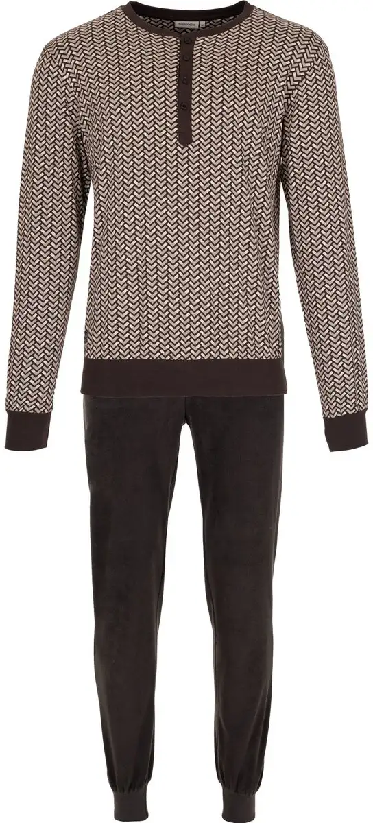 122262-500-1-920 Pastunette heren lsl Pyjama bruin