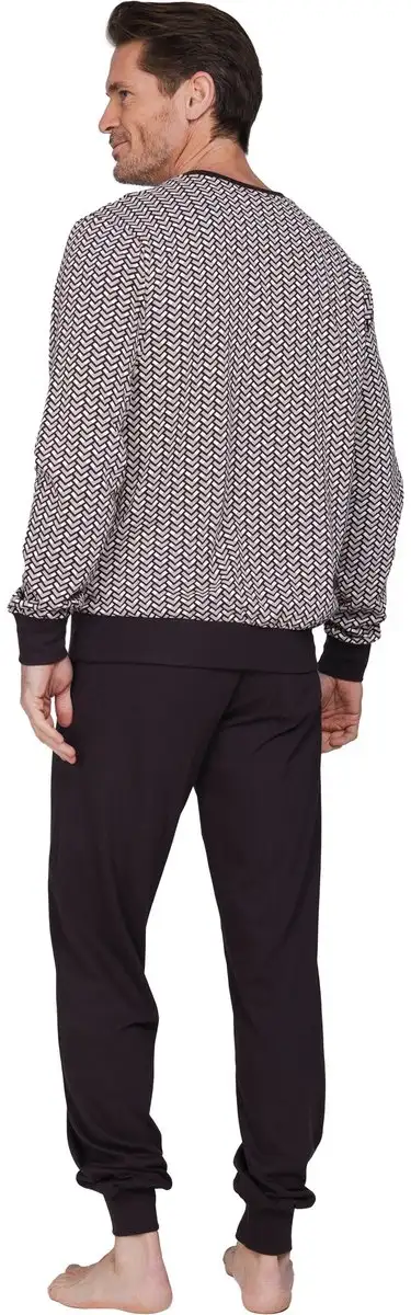 122262-500-1-920 Pastunette heren lsl Pyjama bruin - Afbeelding 3