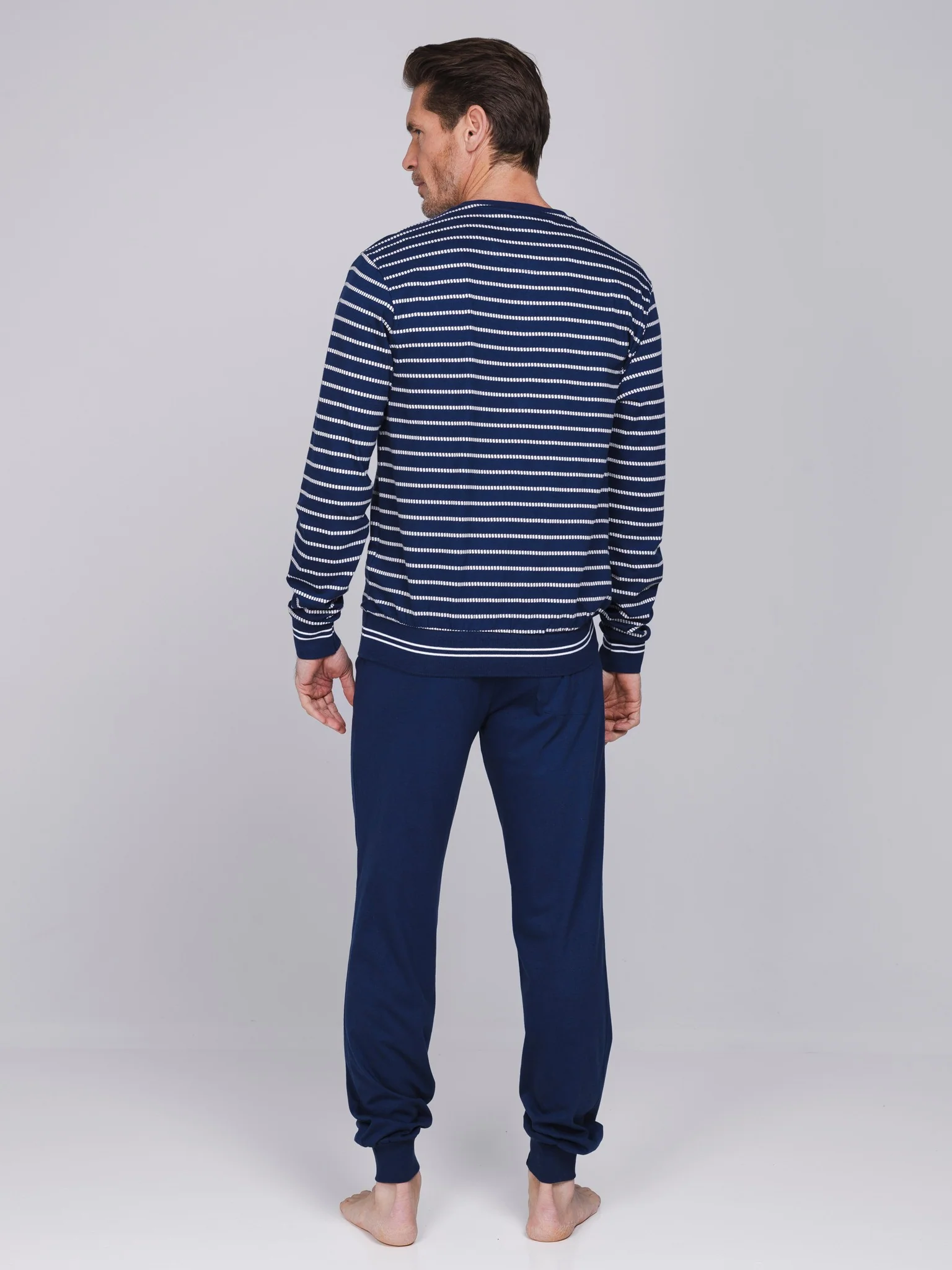 122262-518-1-520 Pastunette heren lsl Pyjama dark blue - Afbeelding 3