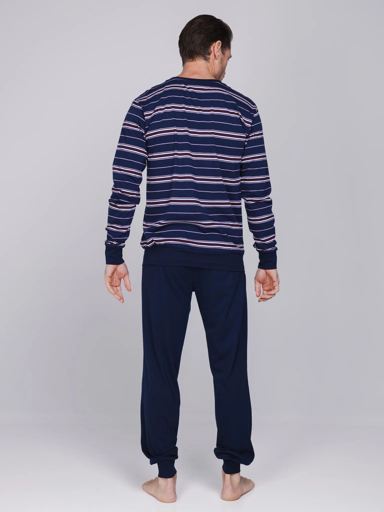 122262-532-1-520 Pastunette heren lsl Pyjama dark blue - Afbeelding 3