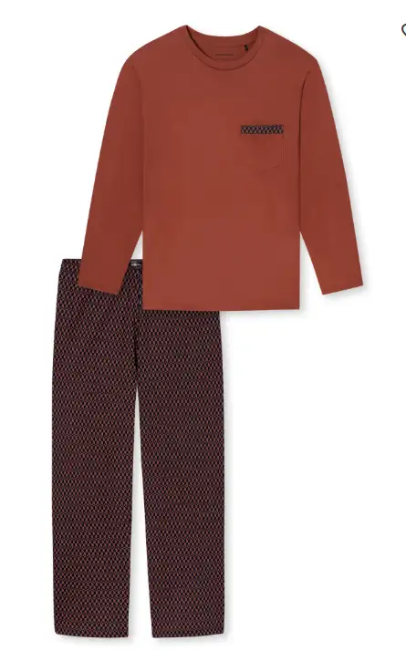 180262-614 Schiesser heren lsl pyjama koperkleurig