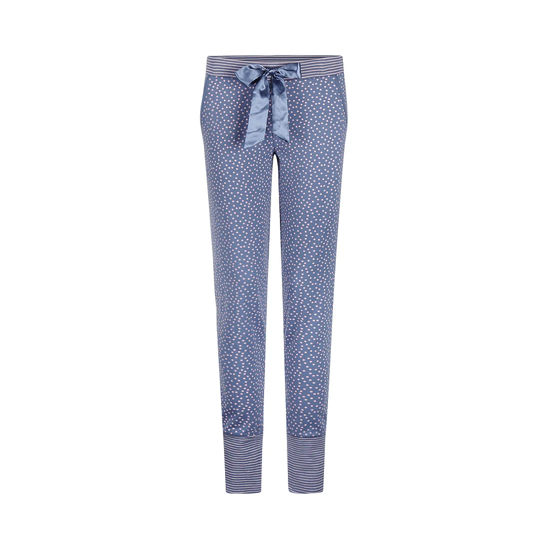 M61150-38 Charlie Choe pyjama long pants zachtblauw dots
